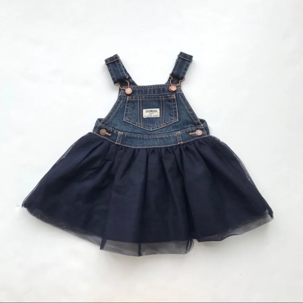 Oshkosh navy tutu vestbak dress jumper EUC 18m
